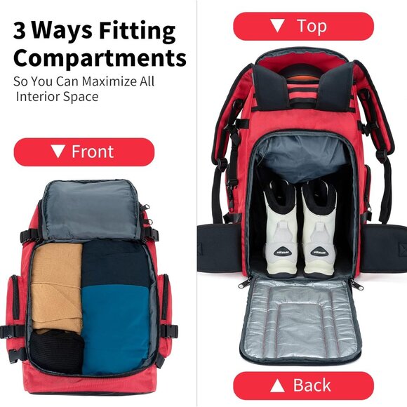 Ski Boot Bag Backpack 50L - Picture 3 of 8